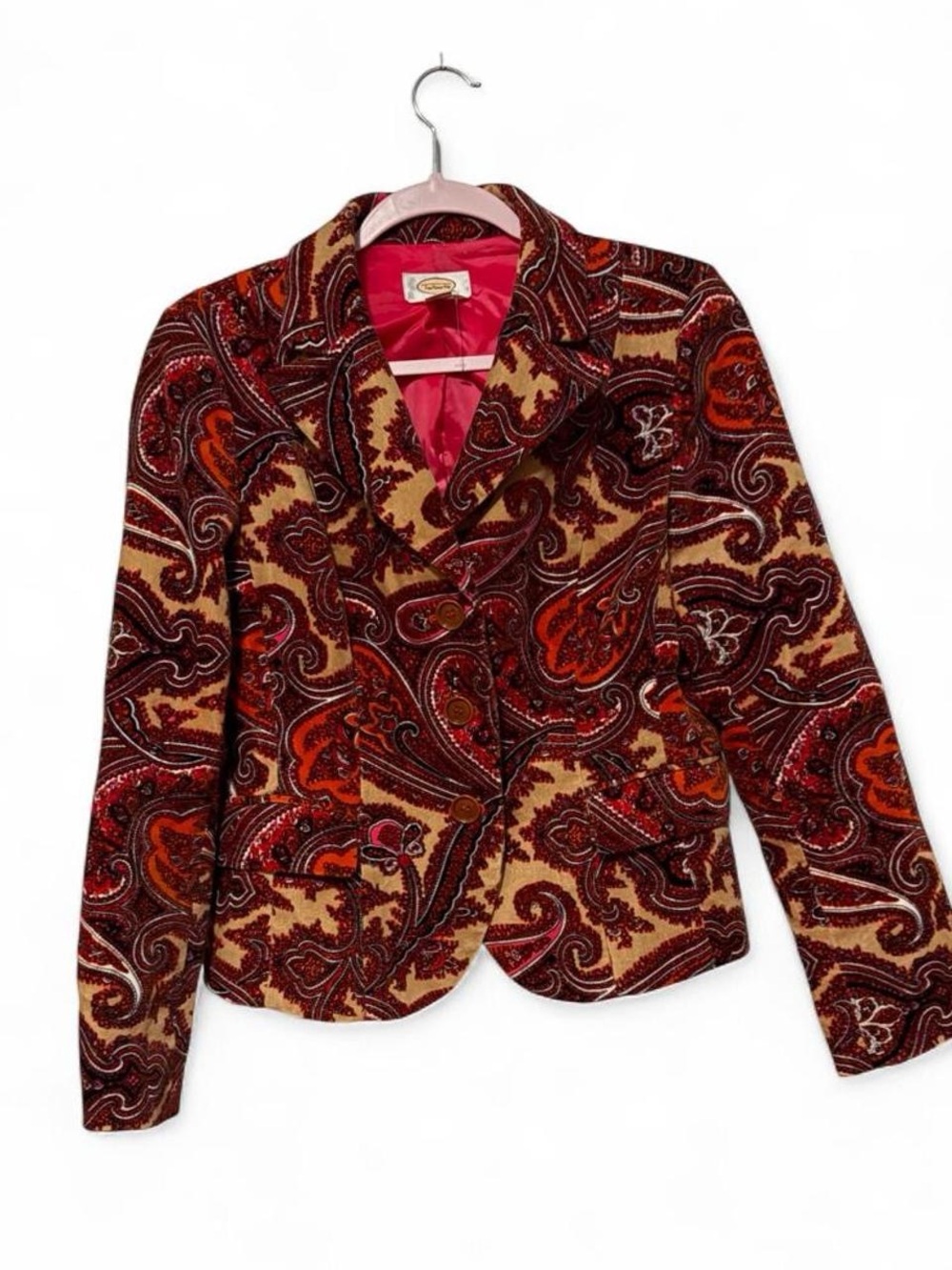 Vintage gorgeous Talbots velvet paisley blazer perfect fall colors in a size 6